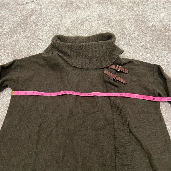 Ellen Tracy Women's 100% Extra Fine Merino Wool Sweater Leather Detail‎ M - Picture 8 of 12